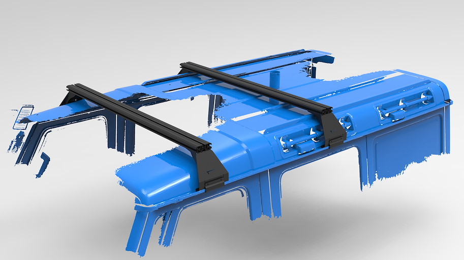 Rhino Rack RECONN Bar 1'500 mm (2) Ineos Grenadier inkl. Fusskits für Regenrinne