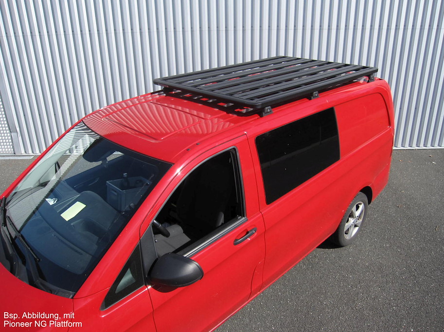 Rhino Rack Pioneer 6 Plattform 2'100 × 1'430 mm Mercedes Vito lang (5'140 mm), mit RLT600