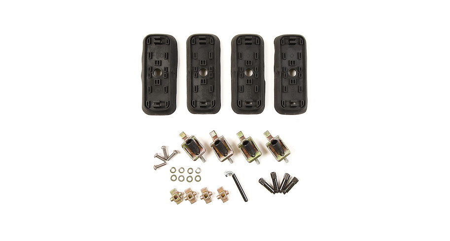 Rhino Rack Fusskit für Rhino 2500 Multi Fit System 4 Klammern und 4 Gummiunterlagen