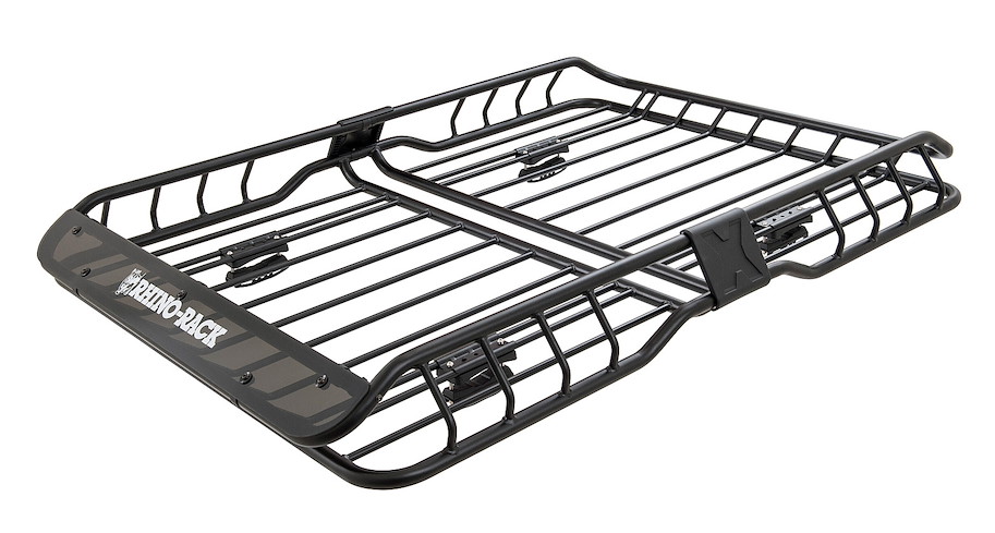 Rhino Rack Xtray Stahl-Gepäckkorb "L" mit Gitter, schwarz