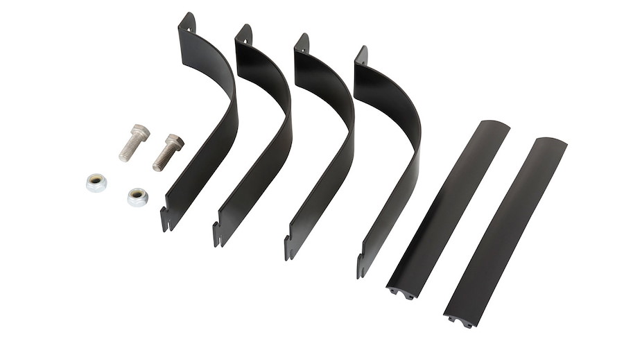 Rhino Rack Vortex Rohrschellen 150 mm, (Paar) aus Stahl, schwarz