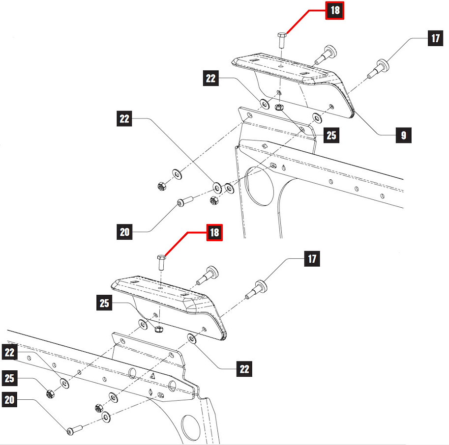 Rhino Rack Sechskantschraube M6 × 16, Edelstahl (1 Stk.), für 50-11RJLB1