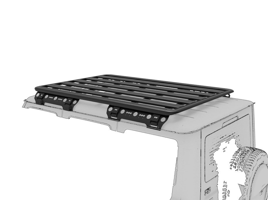 Rhino Rack Pioneer 6 Plattform 2'100 × 1'430 mm, BAW 212, inkl. Dachträgerhalteset
