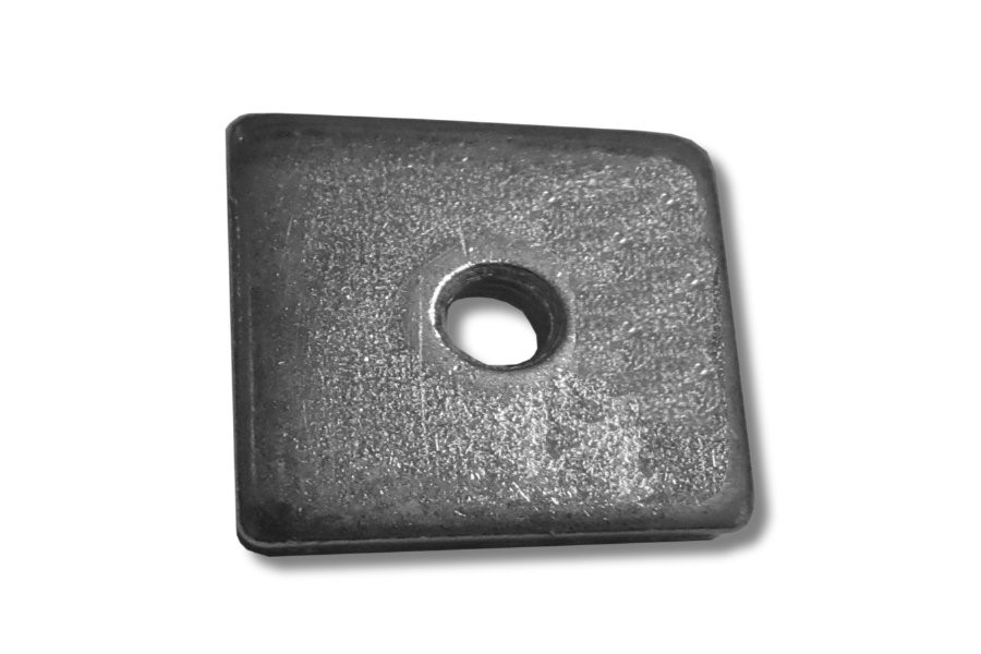 Rhino Rack 4-Kant Mutter M6 24 × 24 × 4 mm, galv, verzinkt
