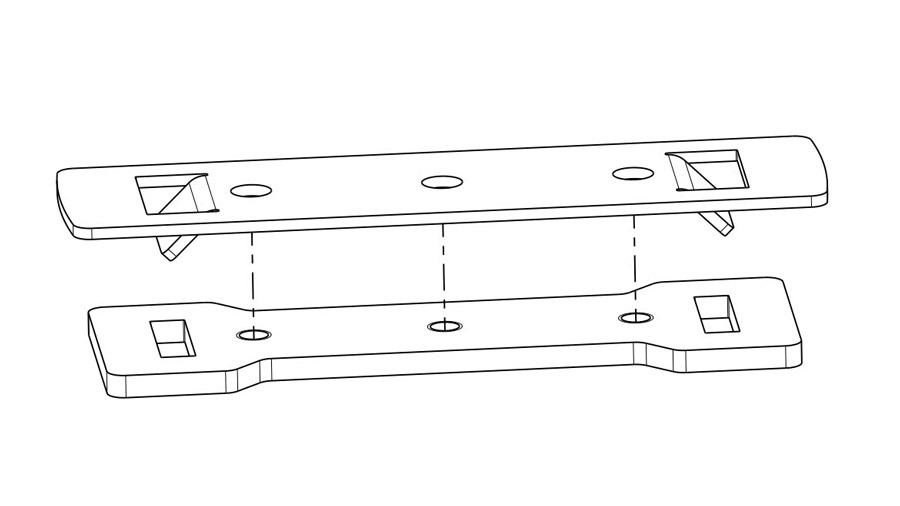 Rhino Rack Adapterstück für 50-11RLT600 Fusskit, Land Rover Defender 2020 (1 Stk.), inkl. 50-B062