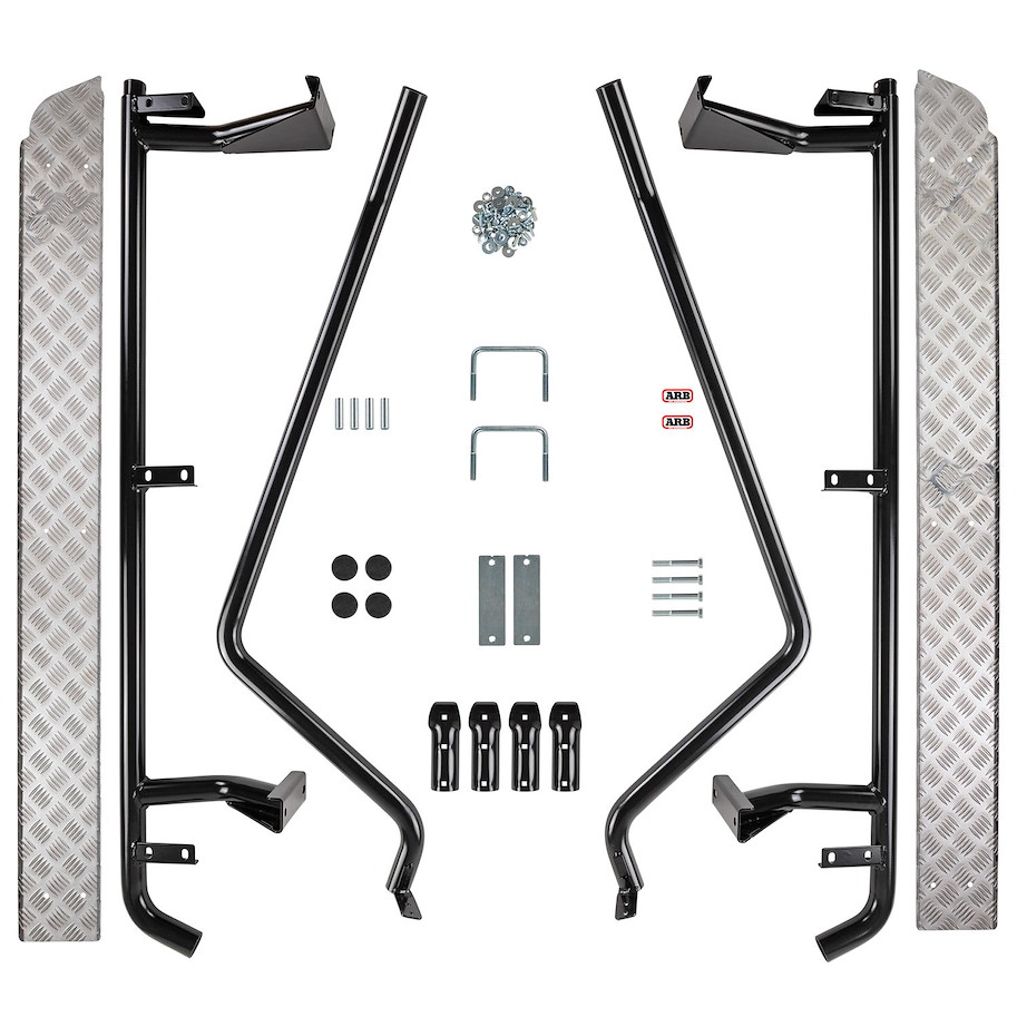 ARB Flankenschutz Toyota Hilux '88 bis 97 mit Blattfedern SC, CC, Doppelkabine