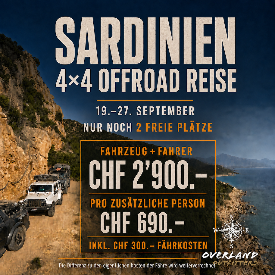 Overland Outfitters Grande Sardegna 2026 4x4 Offroad Reise