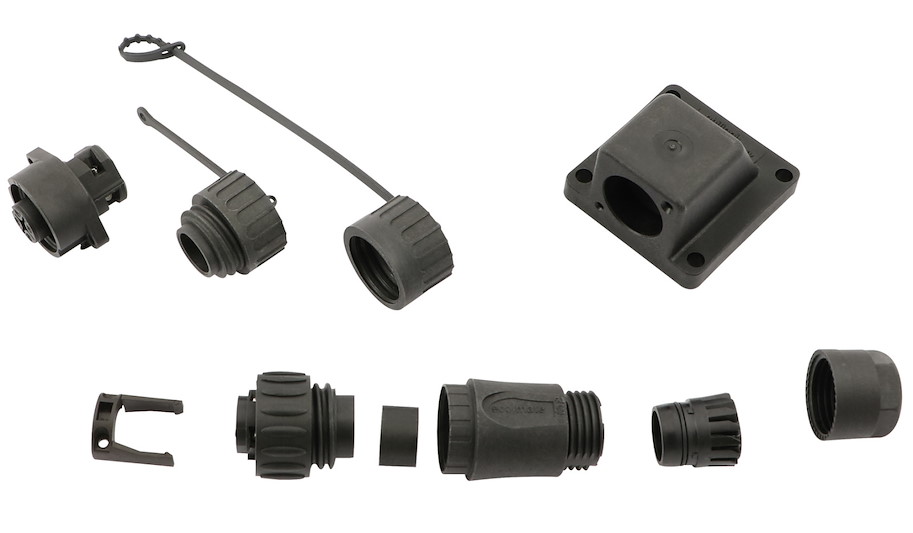 Dachdurchfuehrungs-Stecker, 4-polig, wasserdicht
