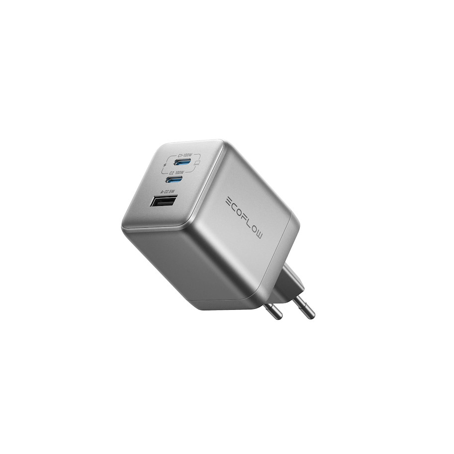 EcoFlow RAPID Pro 100 W GaN Ladegeraet, Kompaktes Multi-Port Ladegeraet