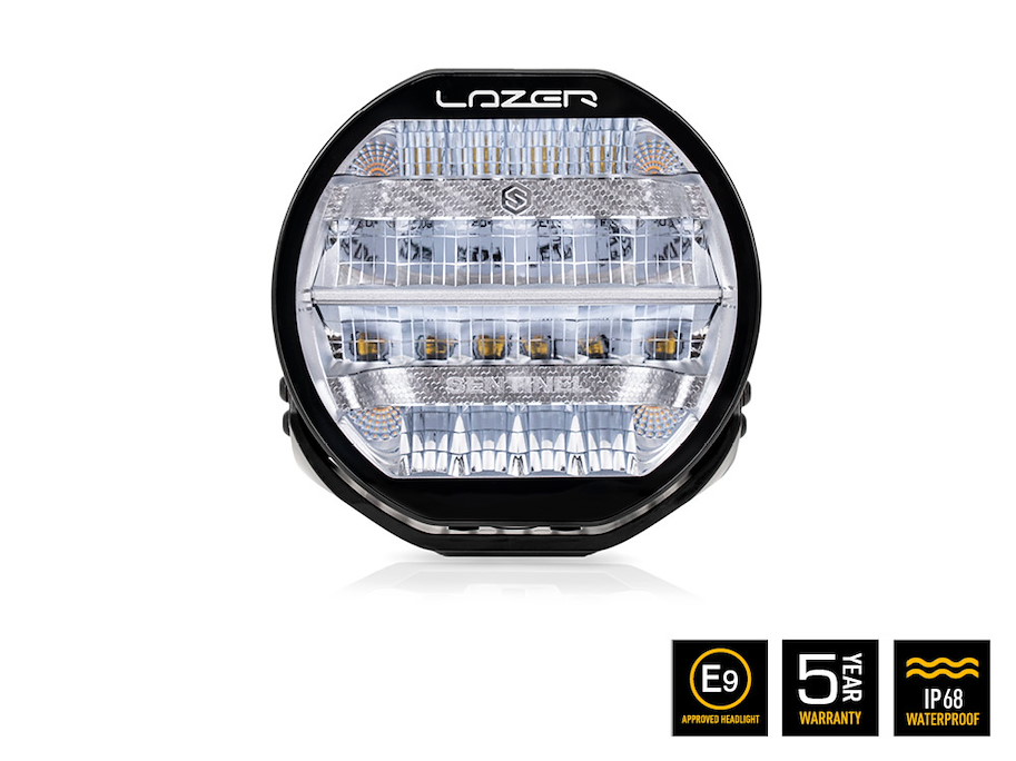 Lazer Sentinel Standard chrome, 9 Zoll LED Fernscheinwerfer