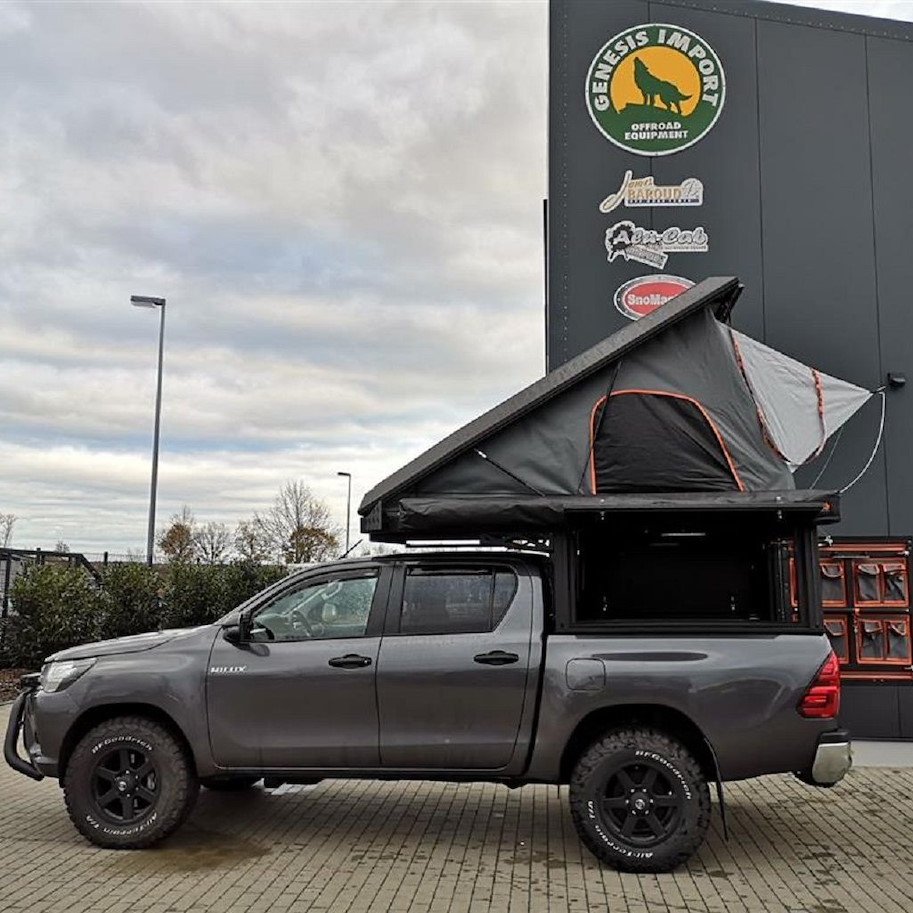 Alu-Cab Canopy Camper Toyota Hilux Revo Doppelkabine 2016+, schwarz