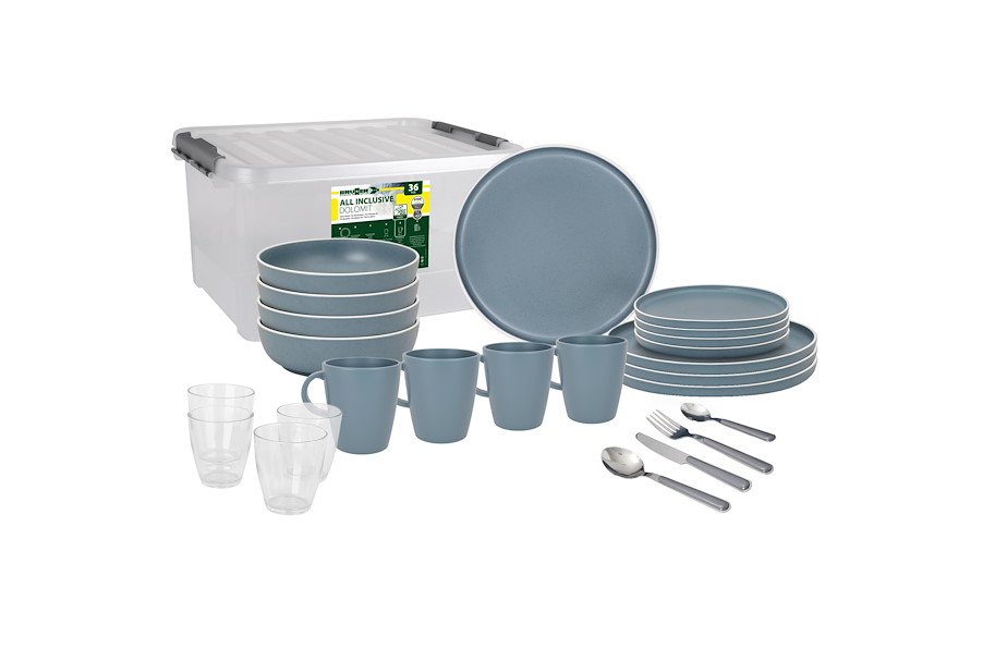 Brunner All Inclusive Dolomit Blue Geschirrset