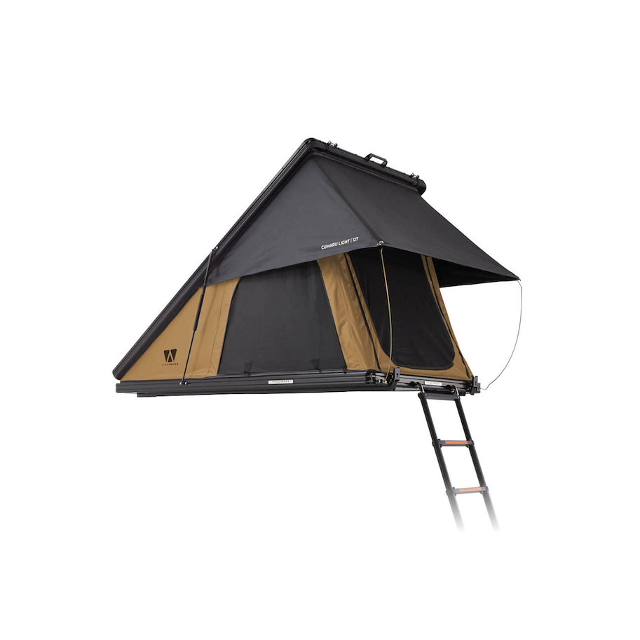 VICKYWOOD Alu Triangle Hartschalen Dachzelt CUMARU LIGHT 127 goldbraun