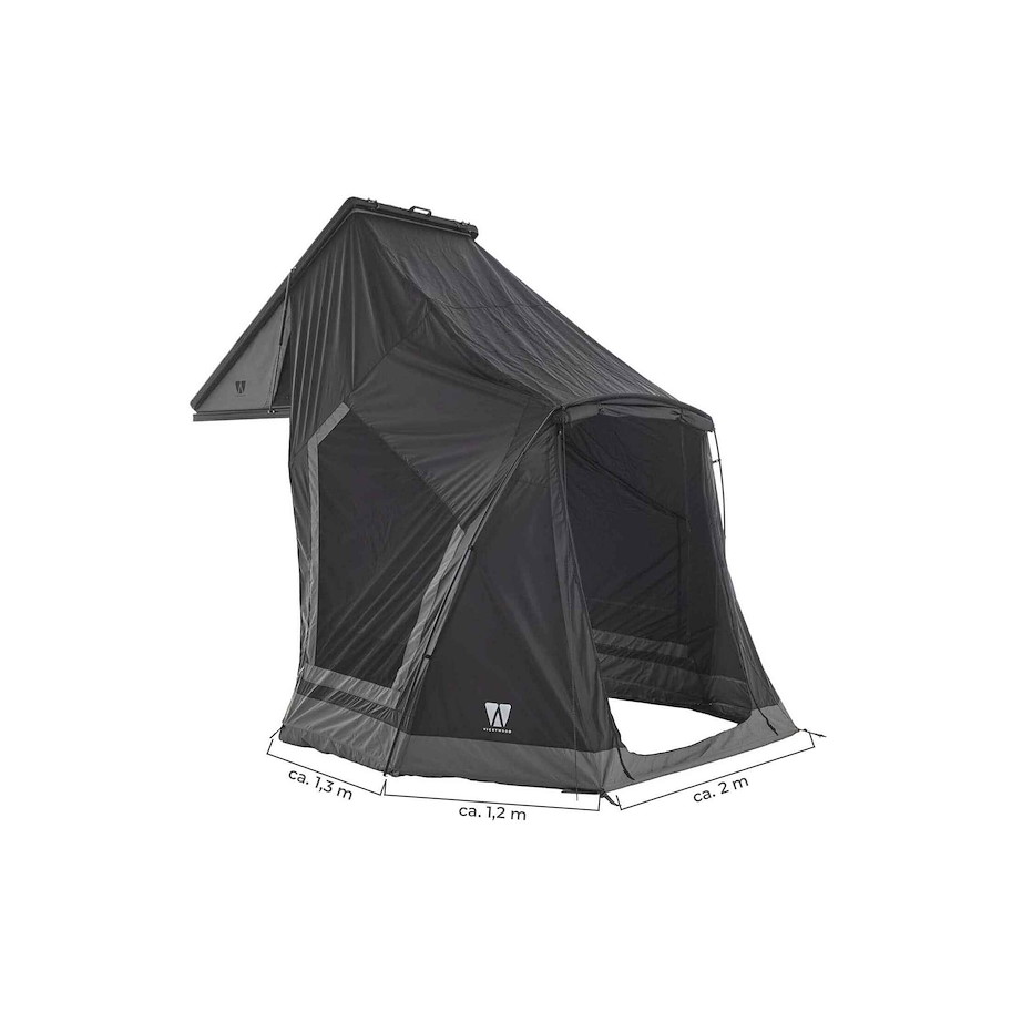 VICKYWOOD Vorzelt CUMARU LIGHT 152 schwarz-grau