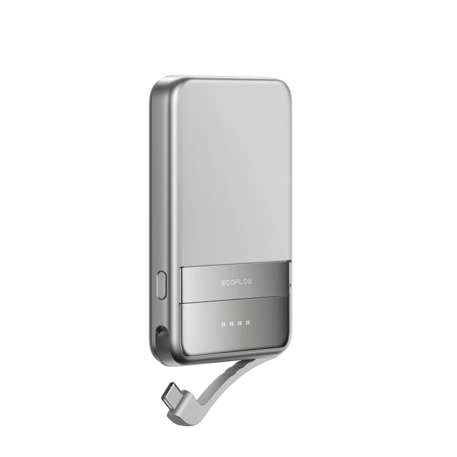 EcoFlow RAPID magnetische Powerbank 5000 mAh grau Qi2 MagSafe
