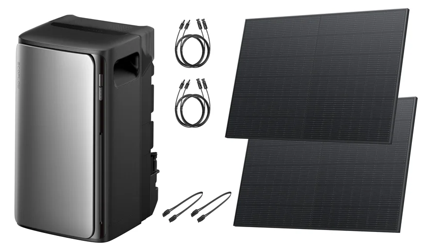 EcoFlow Balkonkraftwerk Set STREAM Max Solarbatterie 1.92 kWh mit 2 x 400 W Solarpanels CH-Version