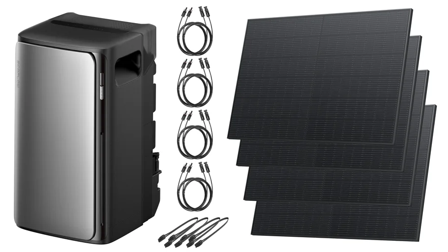 EcoFlow Balkonkraftwerk Set STREAM Ultra Solarbatterie 1.92 kWh mit 4 x 400 W Solarpanels CH-Version