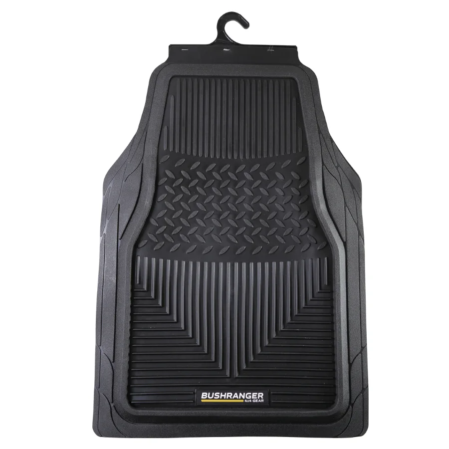Bushranger Mud Tamer Universal-Gummifussmatten vorne, Paar, schwarz