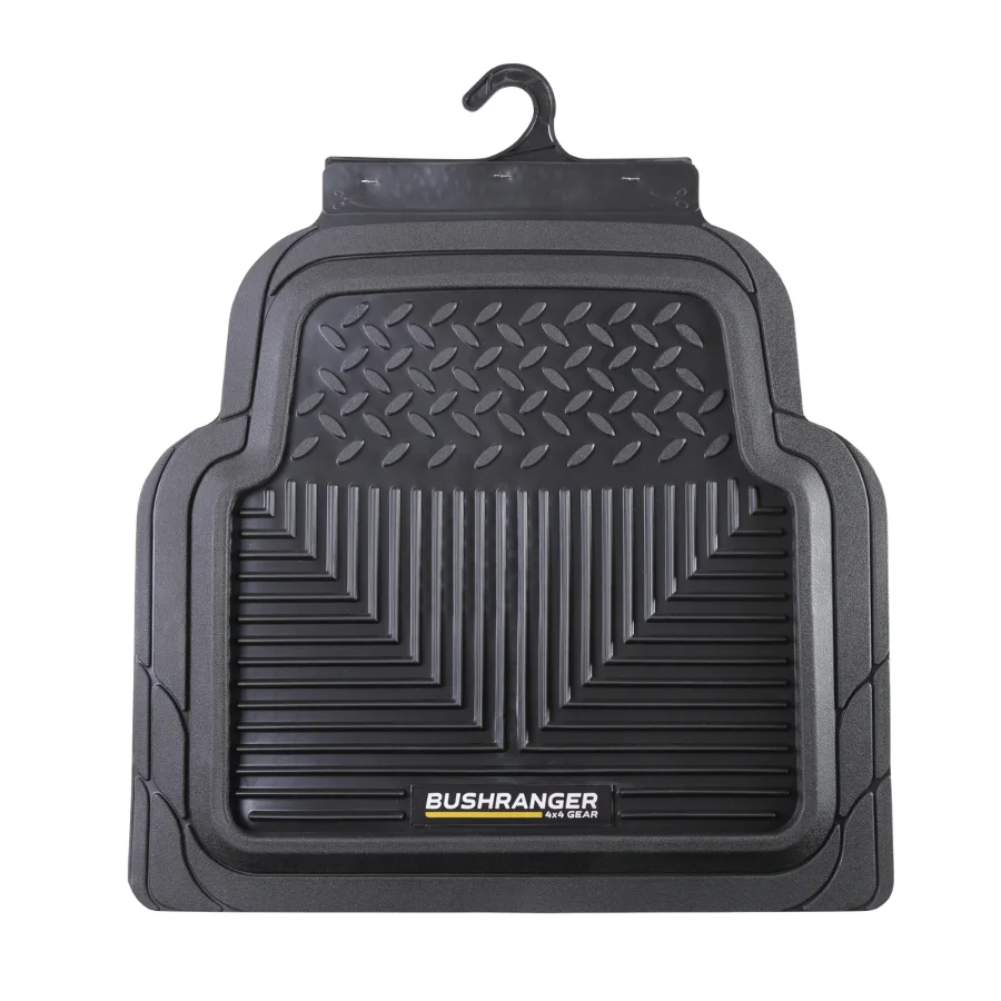 Bushranger Mud Tamer Universal-Gummifussmatten hinten, Paar, schwarz
