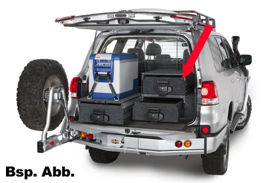 ARB Outback Modular Schublade, einfach 505 x 745 x 280 mm (aussen), grau