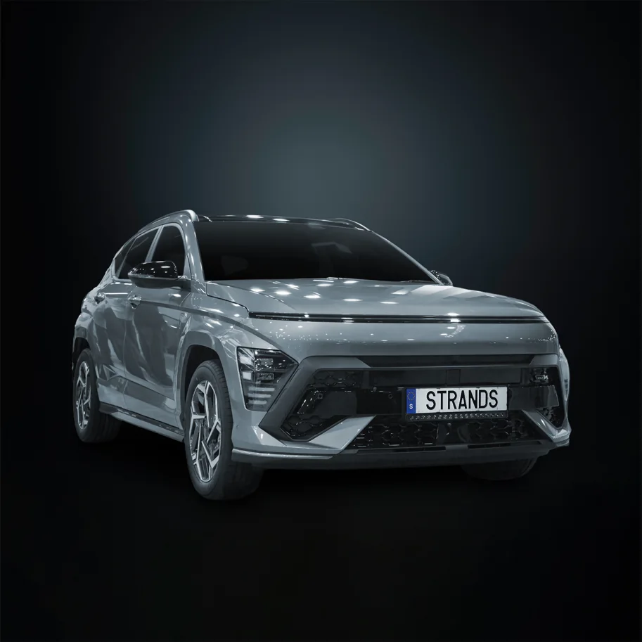 Strands NUUK E-LINE BLACK LED-Bar 20" Komplettkit mit Kennzeichenhalter für Hyundai Kona (ab 2023)