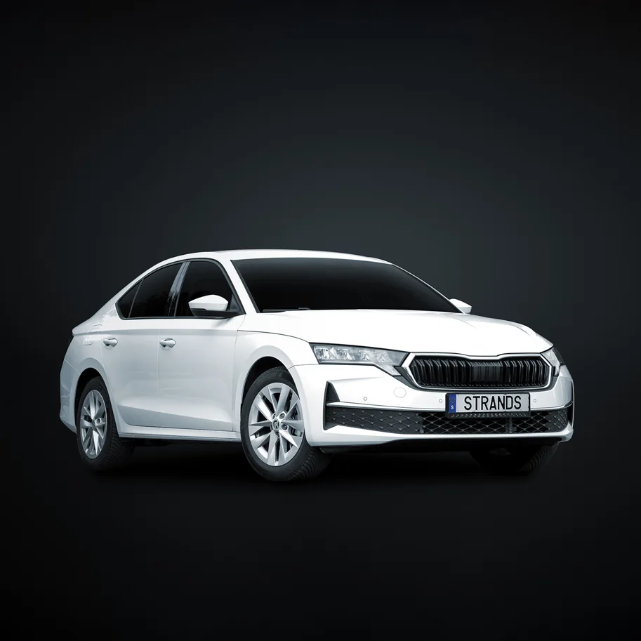 Strands NUUK E-LINE BLACK LED-Bar 20" Komplettkit mit Kennzeichenhalter für Skoda Octavia (ab 2024)