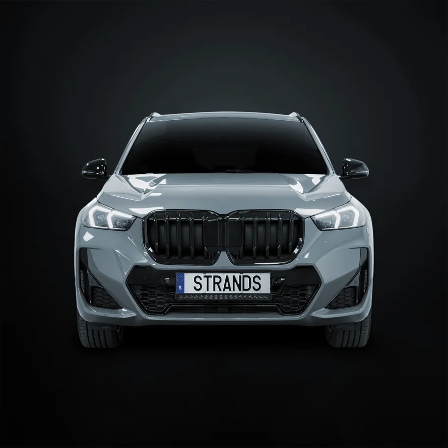 Strands NUUK E-LINE BLACK LED-Bar 20" Komplettkit mit Kennzeichenhalter für BMW X1 (ab 2023)