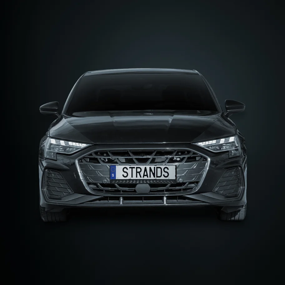 Strands NUUK E-LINE BLACK LED-Bar 20" Komplettkit mit Kennzeichenhalter für Audi A3 (ab 2024)