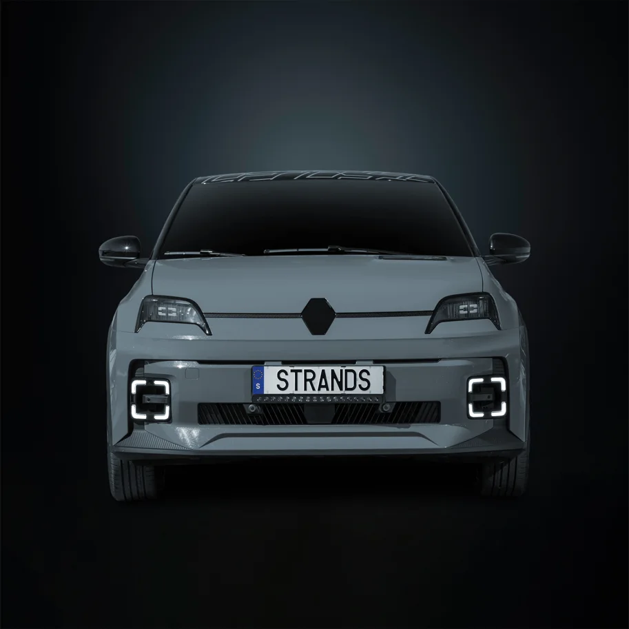 Strands NUUK E-LINE BLACK LED-Bar 20" Komplettkit mit Kennzeichenhalter für Renault 5 E-Tech (ab 2024)