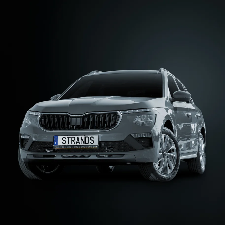 Strands NUUK D-LINE LED-Bar 20" Komplettkit mit Kennzeichenhalter für Skoda Kamiq (ab 2024)