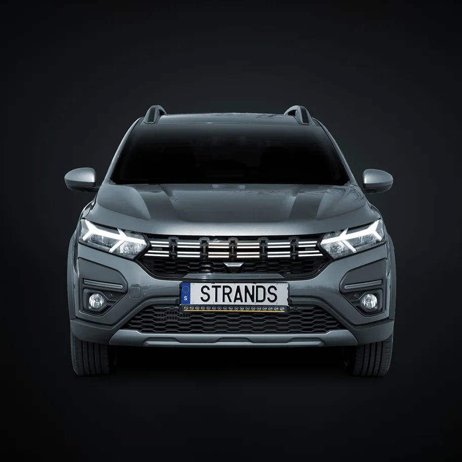 Strands NUUK D-LINE LED-Bar 20" Komplettkit mit Kennzeichenhalter für Dacia Sandero (ab 2026)