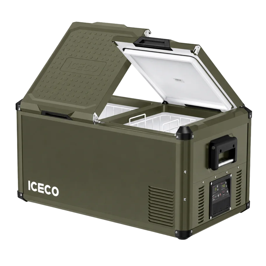 ICECO VL90PROD Kompressor-Kühlbox 90 l, Dual-Zone, Olivgrün